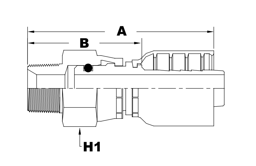 4023 series jb40ms series male pipe swivel nptf diagram