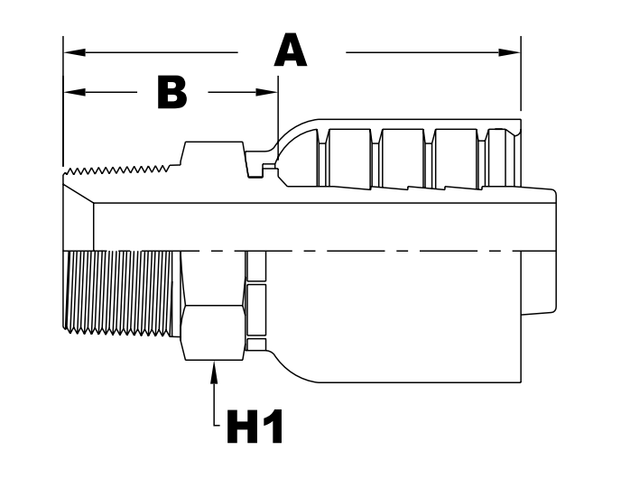 4030 series jb40jismp series male jis bsp taper rigid pipe diagram