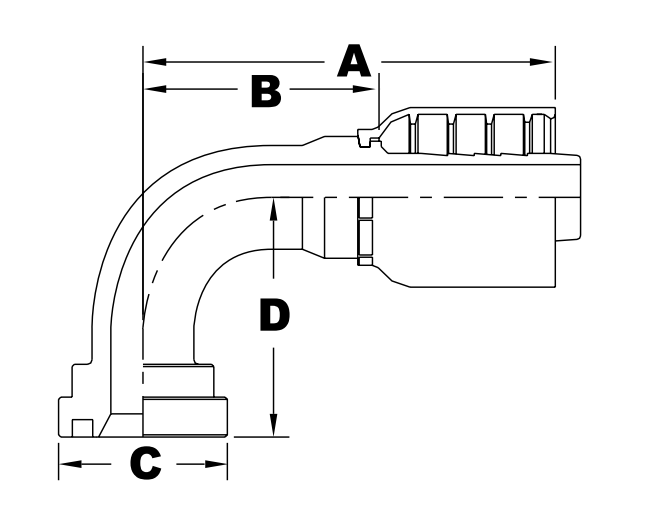 4064 series jb40cat90 series caterpillar style flange 90 elbow diagram