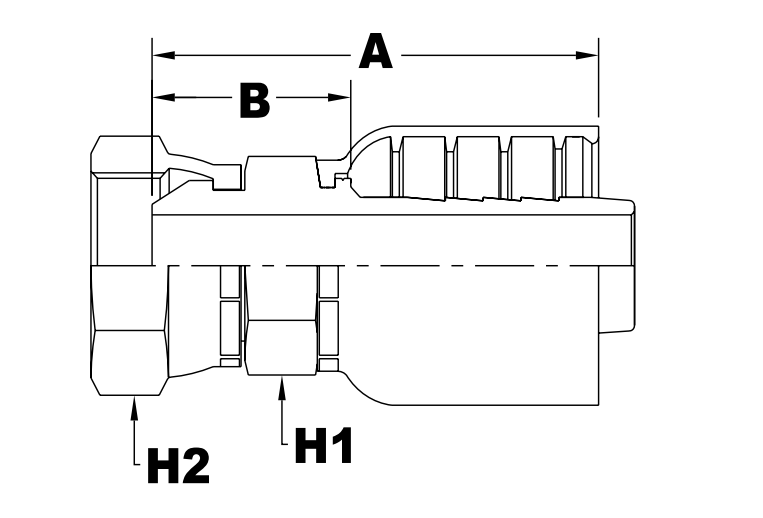 4071 series jb40fsm series female swivel 60 cone metric din 3863 diagram