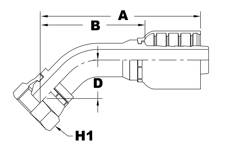 4072 series jb40fsm45 series female swivel 30 cone 45 elbow metric din 3863 diagram