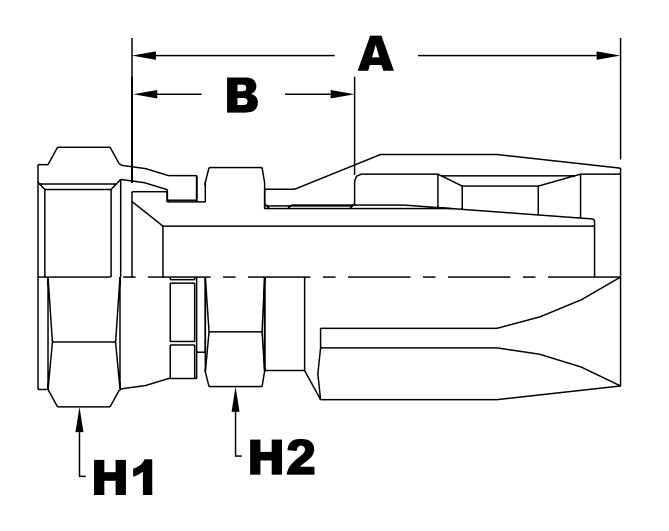 7500 series jfr5fs series female swivel jic 37 flare diagram