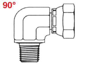 hydraulic fittings & adapters 1501 ml pipe x fem pipe swivel 90 degrees