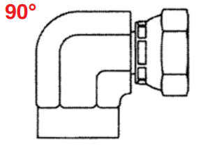 hydraulic fittings & adapters 1502 fem pipe x fem pipe swivel 90 degrees