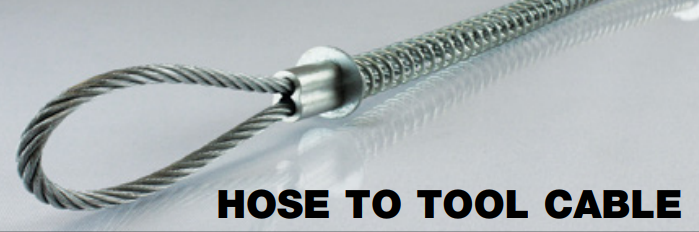 whipcheck safety cables hose to tool cable